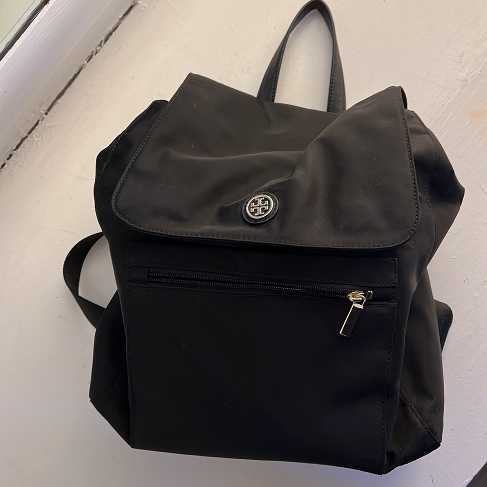 Tory Burch Backpack, black nylon